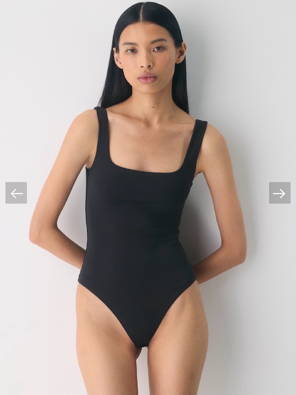 Aritzia Babaton Black and Ivory Bodysuit